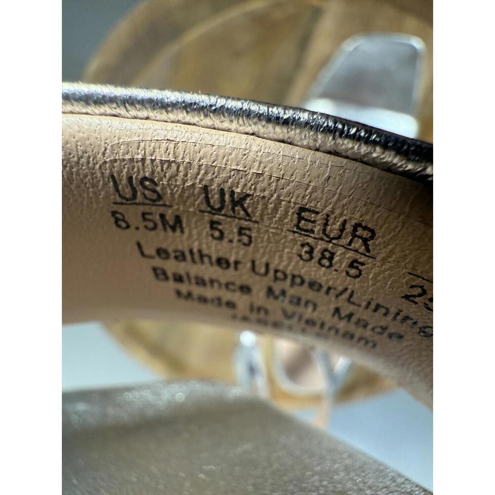 27 EDIT Naturalizer Jaselle Metallic Leather Ankle Strap Platform Sandals - 8.5 - Picture 7 of 9